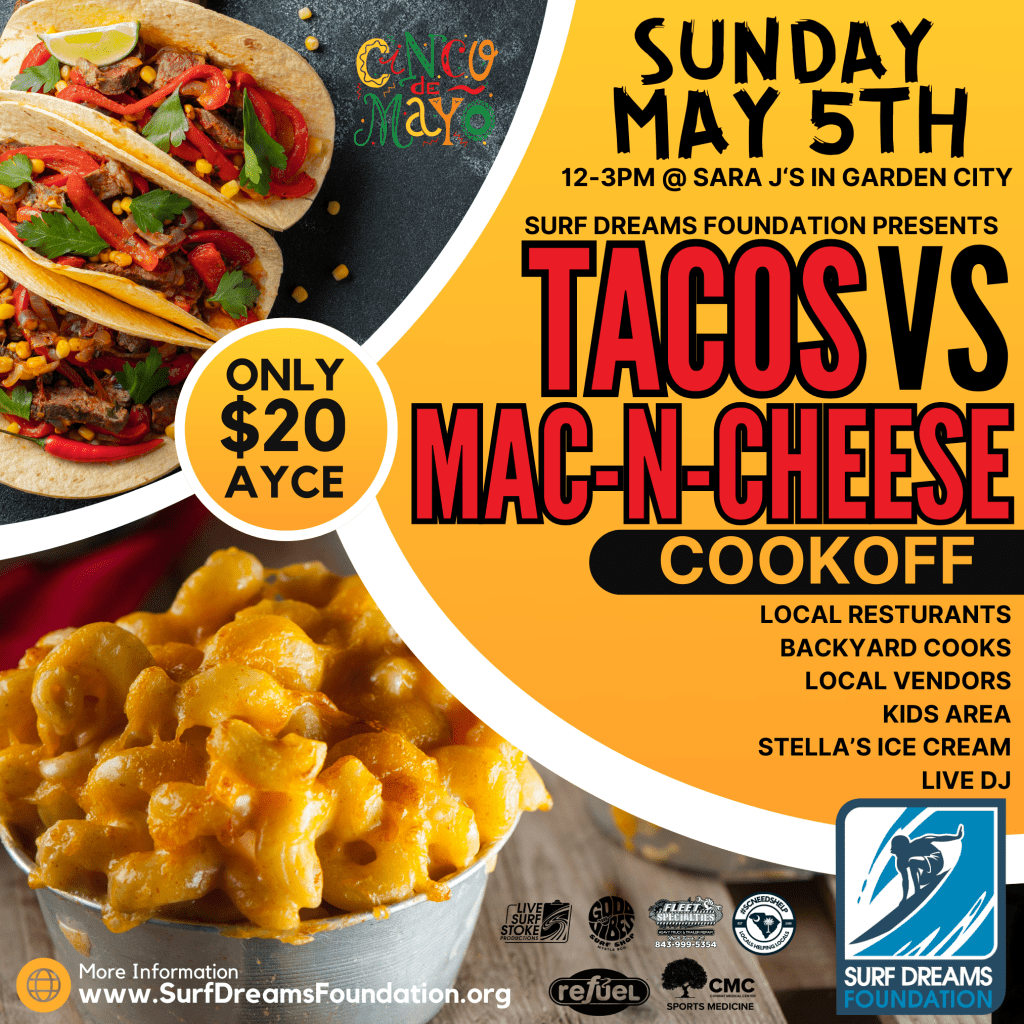 flyer with tacos and mac n cheese
